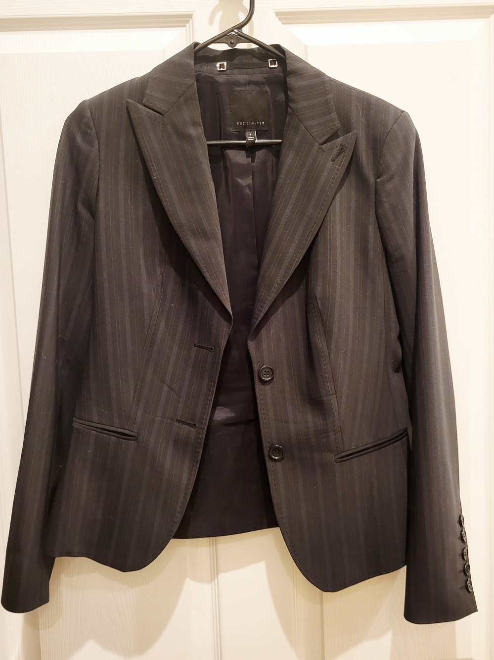 The Limited Charcoal Pinstripe Women's Blazer Size 4 Tailored